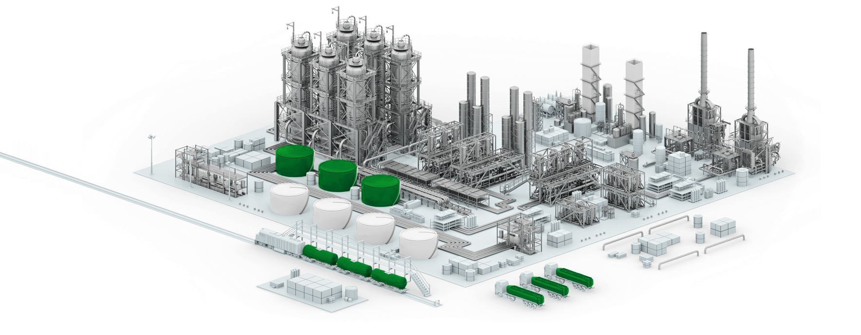 Фракционирование
Очистка газа
Осушка газа
Компримирование газа
Сепарация газа
Извлечение углеводородов